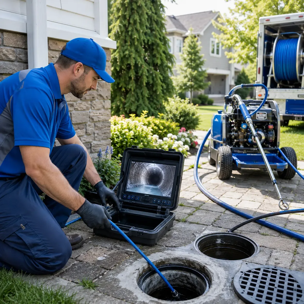 Outdoor drain cleaning professionals serving New Waverly, IN